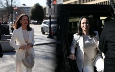 María Corina Machado llega a la Casa Blanca para un almuerzo con Donald Trump